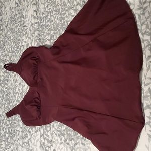 TRIUMPH Maroon One-Piece Swimsuit/skirt